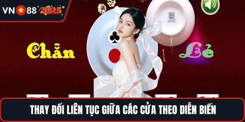 Thay đổi liên tục giữa các cửa theo diễn biến